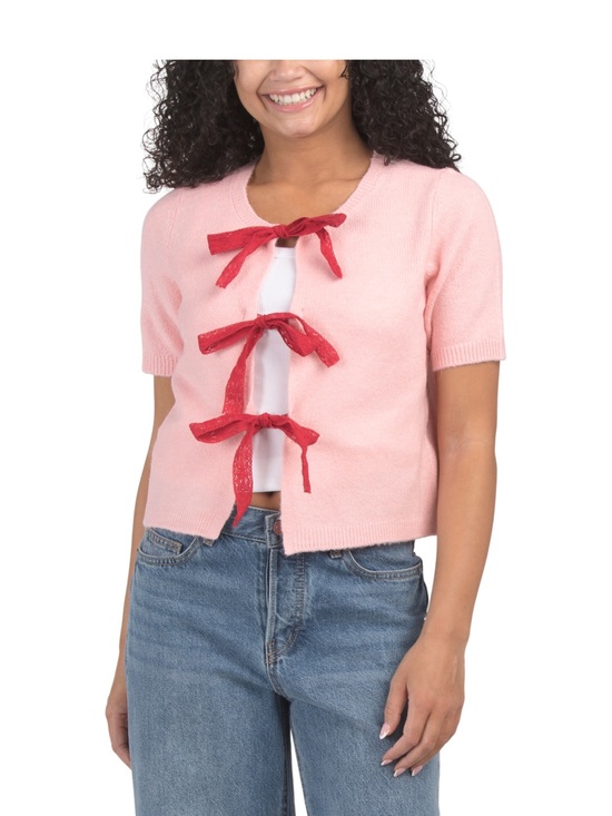 Belldini Sweaters - BELLDINI
Crochet Bow Short Sleeve Sweater